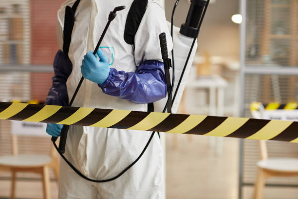 Professional Sewage Cleanup technician working in Wrightstown, NJ